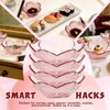 Zansens 12 Pcs Pink Sakura Sauce Dishes Set,Plastic Bowls,3.34x1.37 inch