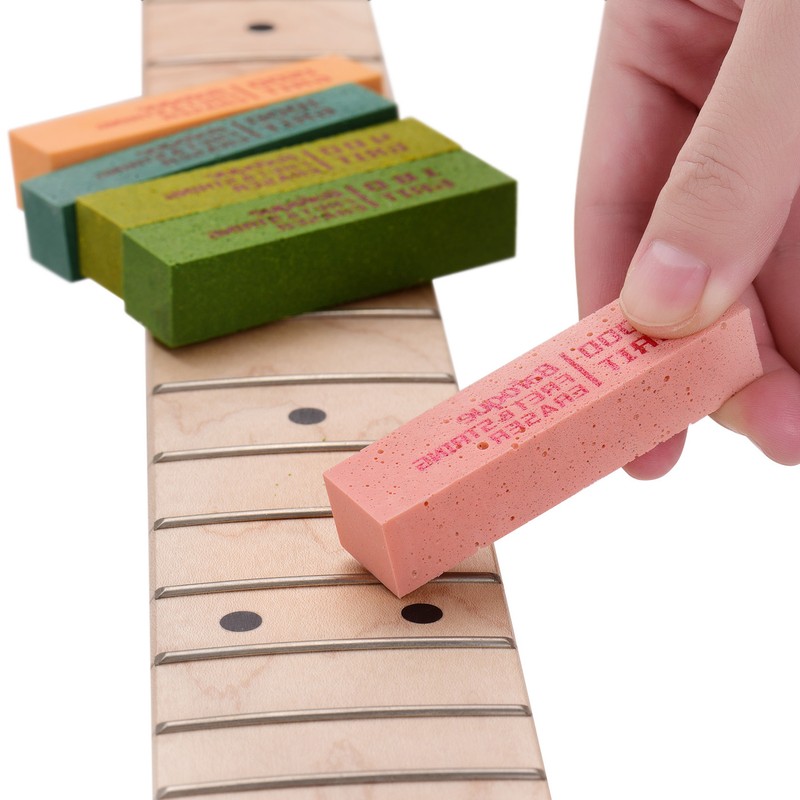 Guitar Fret Polishing Erasers Abraisive Rubber Blocks with 180 Grit