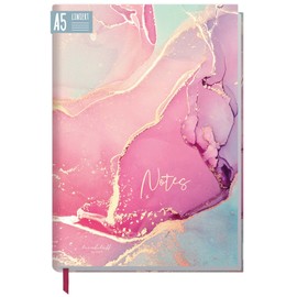 Trendstuff by Häfft Notebook A5 Lined [Silky Pink] 124 Pages, 62 Sheets Ideal as a Diary, Bullet Journal, Idea Book, Writing Book, Sustainable and Climate Friendly