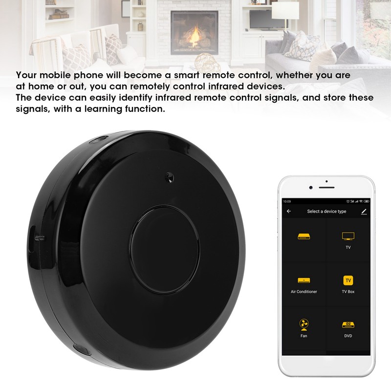 Wifi Remote Control for TUYA Intelligent Infrared Voice Controll Black