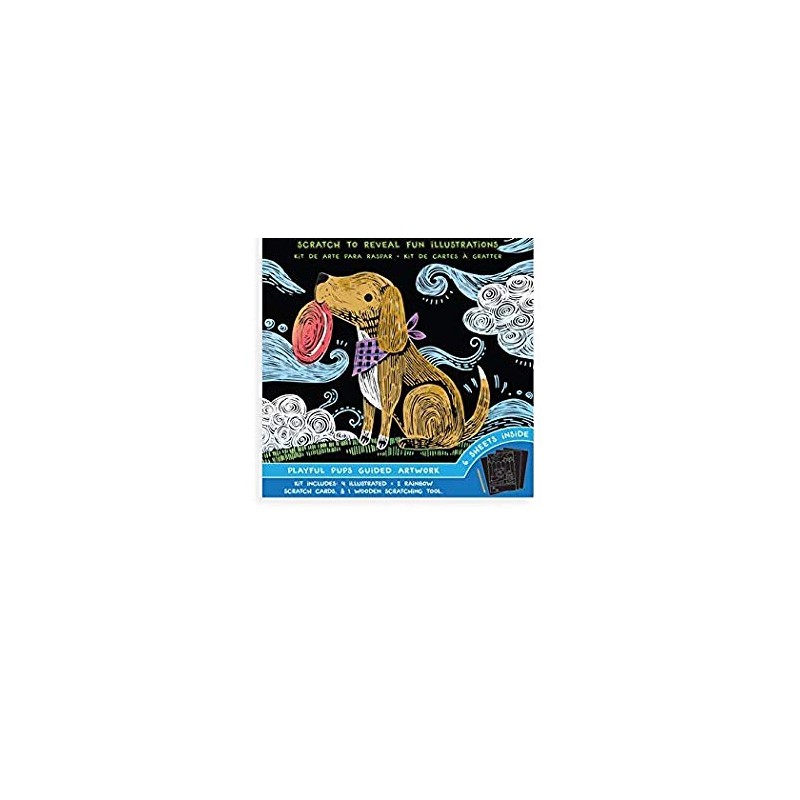 Ooly Mini Scratch & Scribble Art Kit: Playful Pups