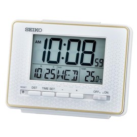 SEIKO Easton Digital Everything Alarm Clock, White