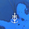 Camargue Cross Pendant with Adjustable Waxed Cord, Hand Cast in
