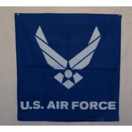 Wholesale lot 3 22"x22" Blue U.S. Air Force Wings Seal Emblem Military Bandana