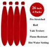 Gozill Red Boho Braiding Hair Pre stretched