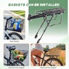Adjustable Bike Rear Rack - Universal Carrier with Reflector, Fits