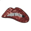 Parche bordado de labios/lápiz labial, parches para coser en lentejuelas,