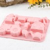 EPYHREHM 9 Cavity Farm Theme Silicone Chocolate Molds Pumpkin Tractor