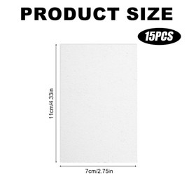 15 Sheet Magic Foam Texture Paper, 4.33x2.75in White Cellulose Cards Puffy Texture Paper Arts and Crafts Supplies for 3D Painting & Card Making