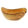 Olive Wood Ovale rustikale Schüssel für Salat/Obst, Holz, Getreide/Natur, 24