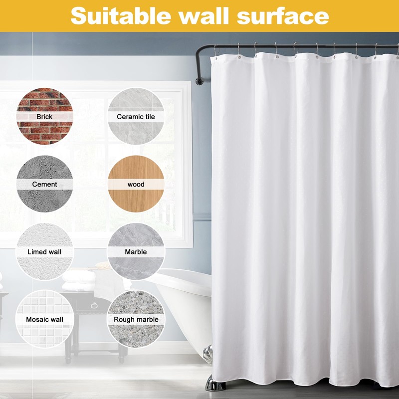 Corner Shower Curtain Rod, 30"-44.3" x 30"-44.3" Adjustable L Shaped