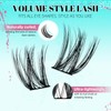 Cluster Lash Extensions 144PCS D Curl Eyelash Clusters with Premium
