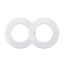 2 Pck Scar Plate, Door Handle Fixing Cover Filler Repair Backplate 2-1/8" Inner Diameter, 3-1/2" Door Knob Backing Plate Fits Under Existing Lockset to Cover Up The Damaged Door (White)