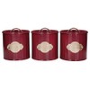 KitchenCraft Storage Canisters, Burgundy, 3 Pieces, Gift Boxed