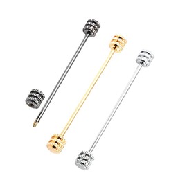 LONGHAO 3 pieces, tie collar pin, collar bar pins, collar pin, classic tie pin, tie pins for men, silver, classic metal tie clips, tie pins for men, suit, Copper, Copper
