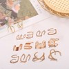 Rose Gold Hair Braids Dreadlock, 24 Pcs Non-Piercing Ear Clip