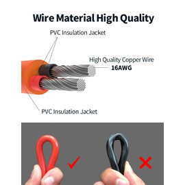 Tonton 25FT SAE to SAE Extension Cable 16AWG SAE Cable Heavy Duty Quick Disconnect Connector with SAE Polarity Reverse Adapter for Automotive, Solar Panel, SAE Plug, Battery Charger, and RV Charger