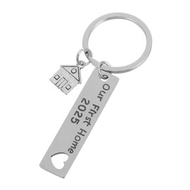 BESPORTBLE Our First Home Housewarming Keychain Cute Keyring Decor for Home Portable Keychain Charm for Organization
