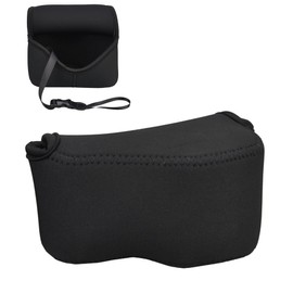 JJC Soft Neoprene Digital Camera Case Pouch Compact Bag Protector with Anti-lost Inner Strap for Sony ZV-E10 A6500 A6400 A6300 A6100 A6000 A5500 A5100 with E 16-50mm Lens