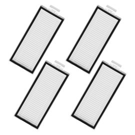 4 Pack Washable Filter For Roborock Q5 Pro/Pro+(Plus)/ Max+(Plus)/ DuoRoller+, Q7/ Q7+, Q7 Max/Max+, Q8 Max/Max+ Robot Vacuum Cleaner Accessories Replacement Part True HEPA Filter For Robotic