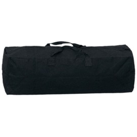 ADROIT Military-Style Black Canvas Duffle Bag | 16" x 8" x 8" | Reinforced Stitching | Secure Zipper | Durable Handle