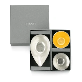 [Wrapping with Nosaku Washi Paper] Single opening - Small + Gui Cup - Tin, Gold KS=G Gold and Silver