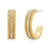 VEDAIM Gold and Silver Mixed Metal Earring Two Tone Studs