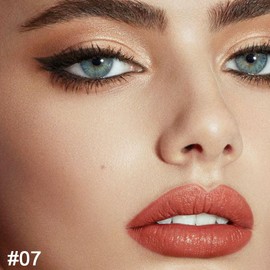 Kaely 2in1 Rose Gold Metallic Lip Liner & Lipstick Set Kit for Women, DNM Lips Kit with Lip Liner Lip Stains Long Lasting Waterproof 24 Hour Lipstick and Lip Liners Combo Lipliners Pencil Set 07