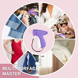 Pistola de Costura para Ropa - Pistola de Costura Manual Reparador Rápido de Ropa - Mini Pistola de Etiquetas - Incluye 6 Agujas Finas, 2000 Sujetador