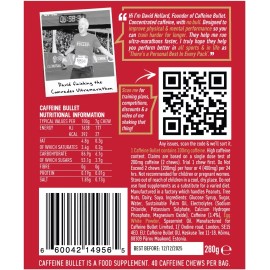 Caffeine Bullet Energy Gel Upgrade - Mint Caffeine Bullets -100mg Caffeine Gummies (4 Pack)