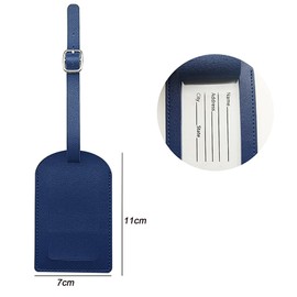 Passport Holder Cover Case with Elastic Strap and Luggage Tag,H HOME-MART PU Passport Holder with Suitcase Tag,RFID Blocking Document Organizer Protector,for Boarding Passes (Blue)