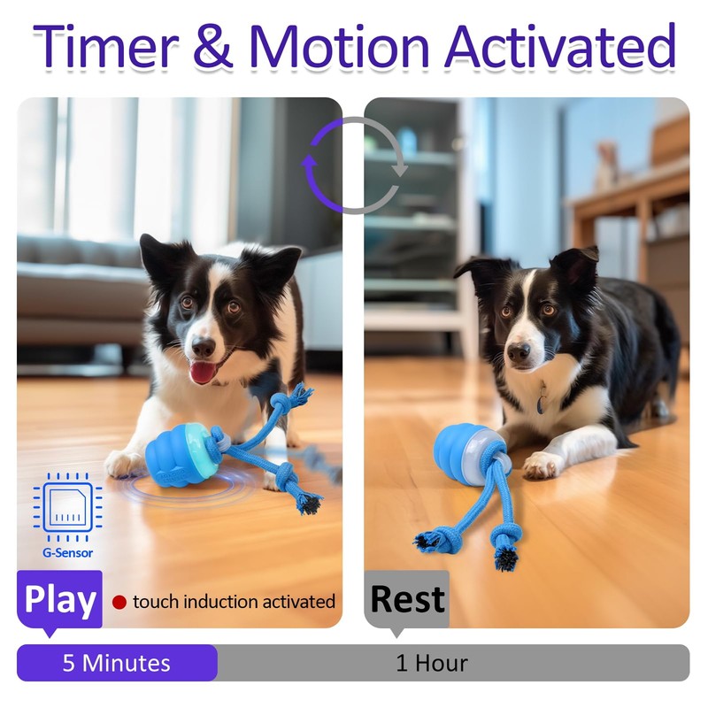 Giociv Interactive Dog Toys with Motion Activated, Squeaky Dog Toy