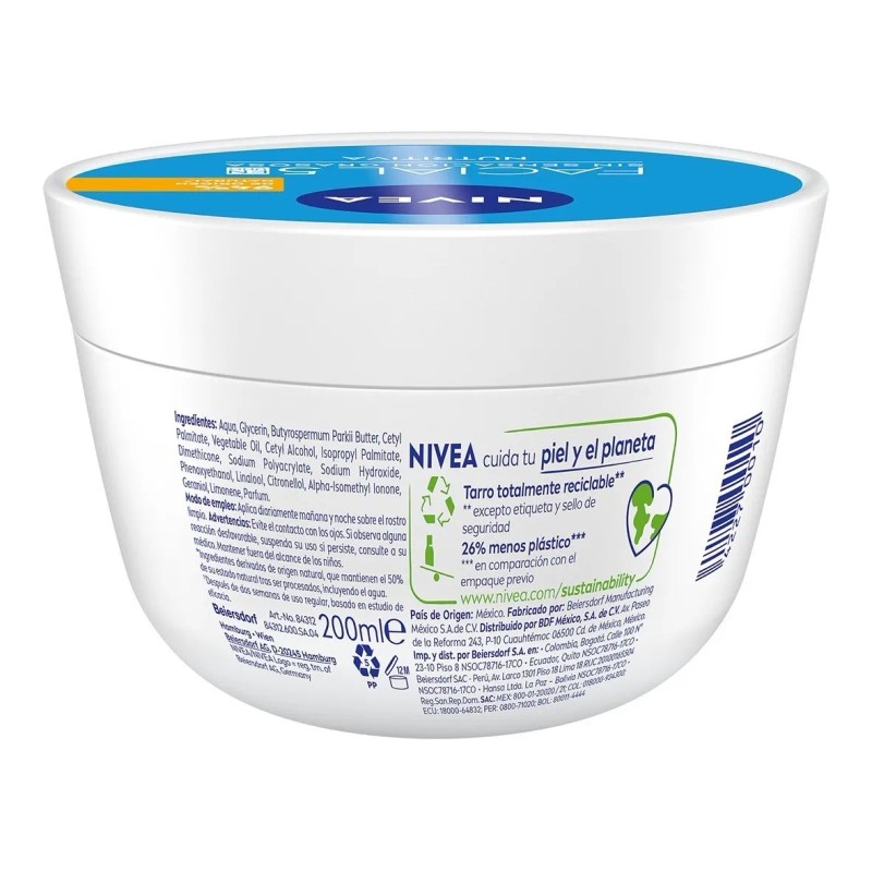 Crema Facial Hidratante Nivea 5en1 Sensación Ligera 200 Seca Día