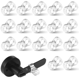 RXKFIGX 20pcs Door Handle Bumper Guards Door Handle Bumper Guards Transparent Flexible Door Stopper Protectors PVC Transparent to Buffer Walls and Stop Wall Damage - No Drilling Required