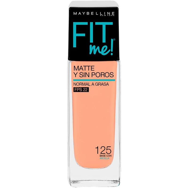 Maybelline Base de Maquillaje Fit Me Matte, 125 Nude Beige