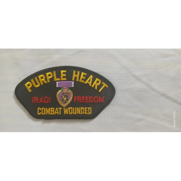 Patch US Military Veteran Purple Heart Hat Jacket Shadow Box