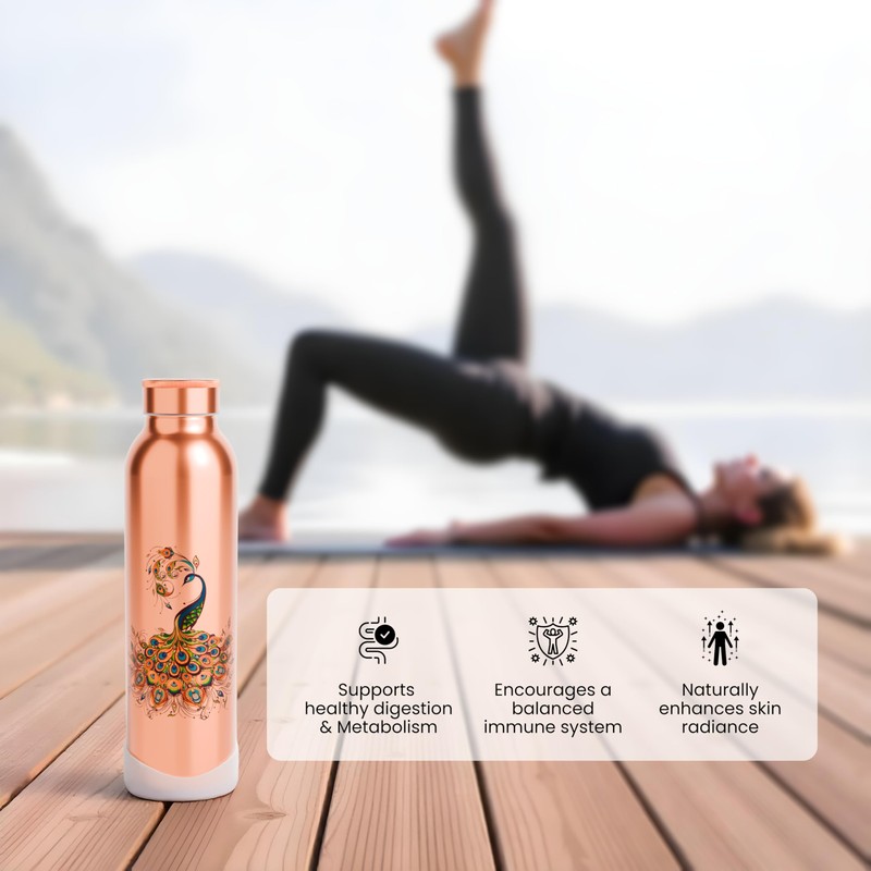 COPRON Copper Water Bottle for Drinking Water, An Ayurvedic Pure