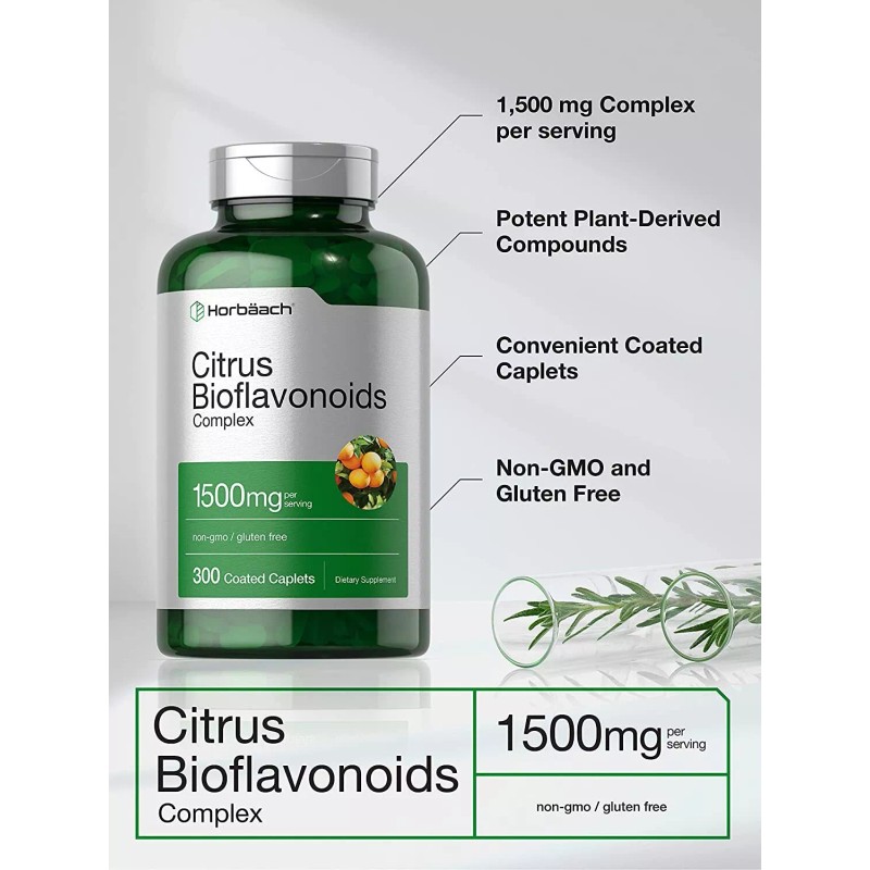 Horbäach Citrus Bioflavonoids Complex | 1500mg | 300 Caplets |