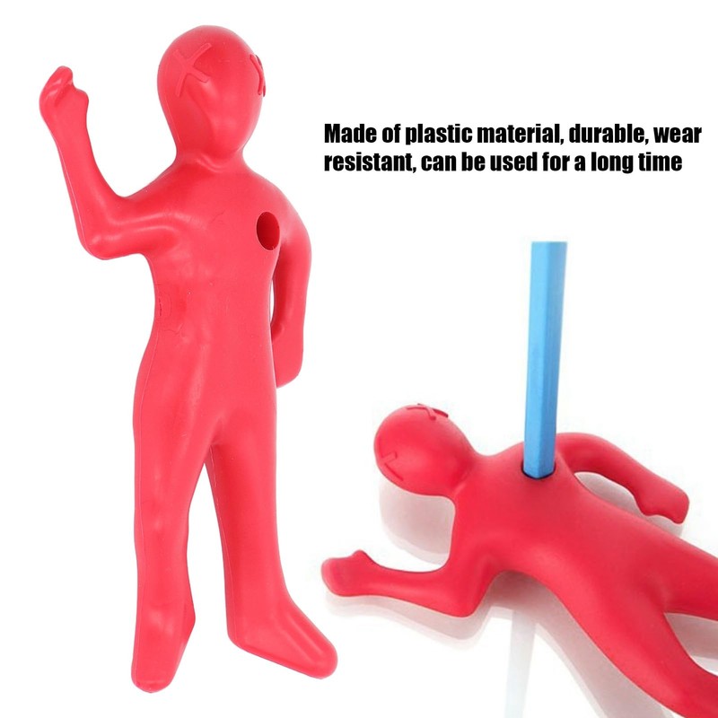 Fdit Humorous Red Human Shape Pen Holder Fun Pencil Holder