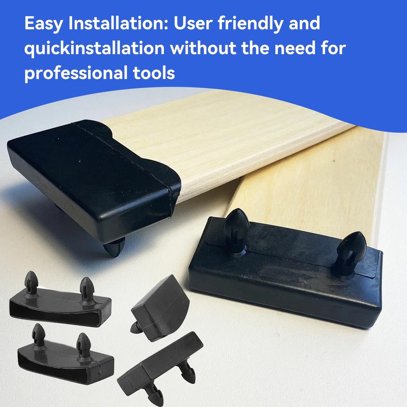 12 Pcs Plastic Bed Slat Holders, Bed Slats Holders, Black