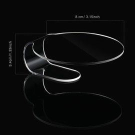 2 Pieces Makeup Mixing Palette Makeup Mixing Tray Acrylic Foundation Palette Clear Eyeshadow Hand Cosmetic Foundation Dish Handheld for Blending