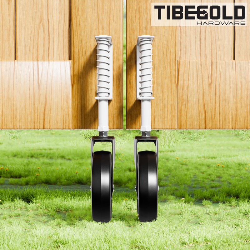 TIBEGOLD 5" Spring Loaded Gate Caster, Heavy Duty Gate Wheel