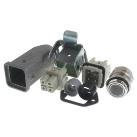 Connector Kit, Wire To Wire, Housing; Hood; Male & Female insert; Cable seals (5-9mm) & (6-12mm)