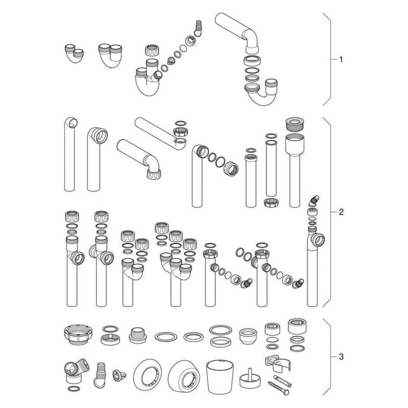 Geberit Sink Outlet Diameter 50 mm White, with connection Thread