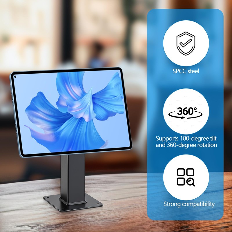 Pelopy 180 Tilting 360 Rotating Metal Desktop Stand Mount Support