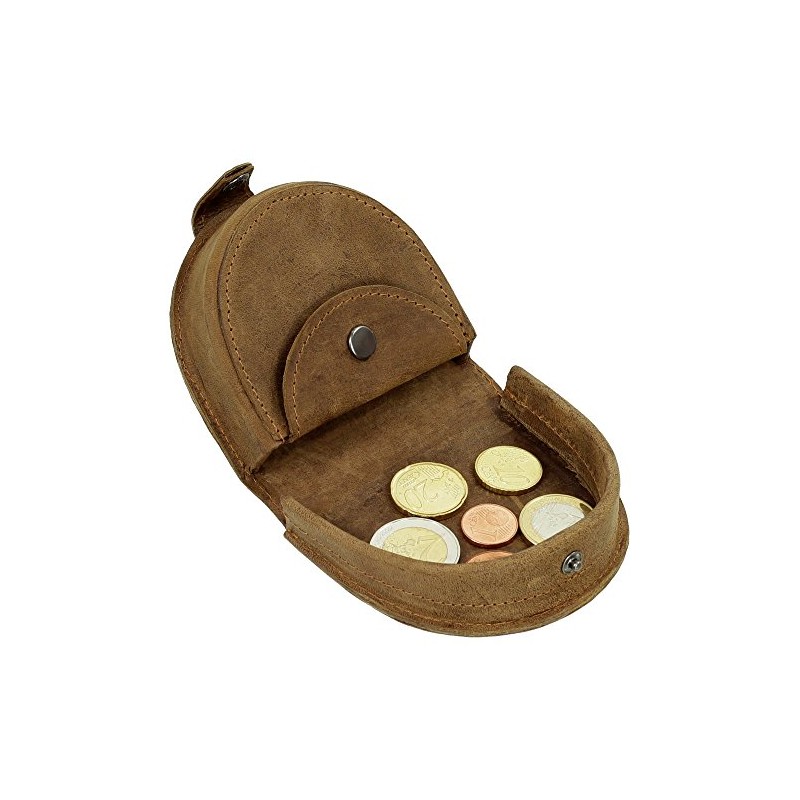 Leather Men's Schütter Coins Wallet Purse Pouring Wallet Purse Cut