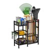 keomaisyto Garden Tool Organizer with Basket, 3 Tier Yard Tool