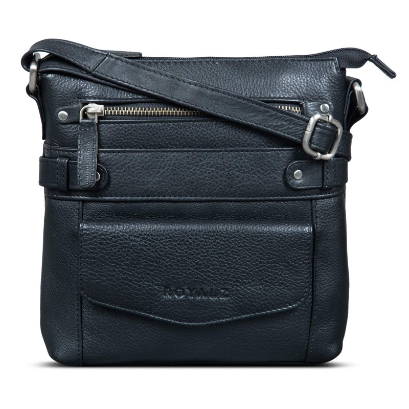 ROYALZ 'Madison' Vintage Handbag Women's Shoulder Bag Small Compact Leather