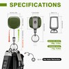ELV Retractable ID Badge Holder: Heavy Duty Metal Retractable Keychain
