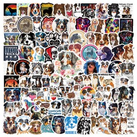 123Pcs Shepherd Dog Stickers Pack, Collie Aesthetic Vinyl Waterproof Sticker Decals for Water Bottle,Laptop,Phone,Skateboard,Scrapbooking,Bumper Decor for Fans for Party Supply